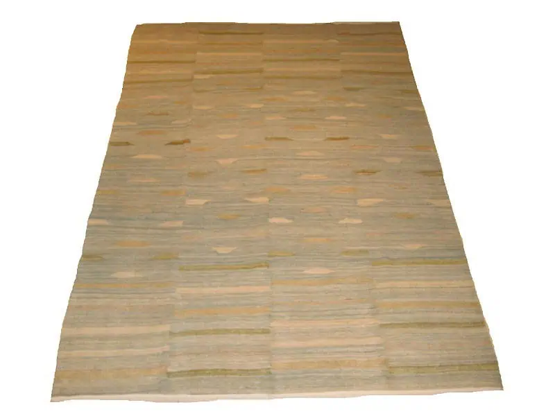 Handgeweven Afghaans kilim met een modern design en abstracte geometrische patronen.