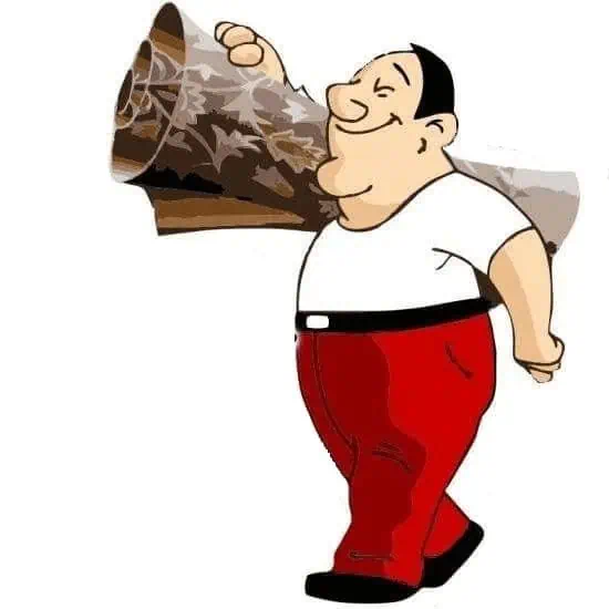 een man bezorgt tapijt